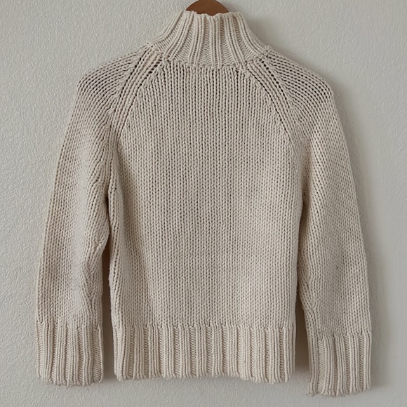 Abercrombie & Fitch Wool Zip Up Sweater Womens Large - Picture 2 of 5